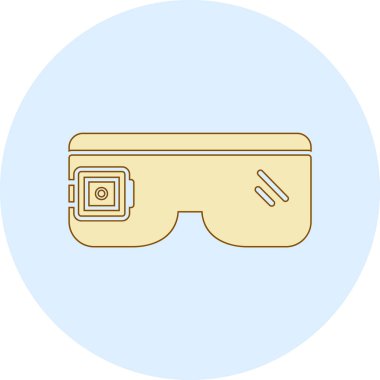 VR simge vektör illüstrasyonu