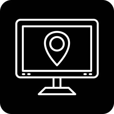 konum simgesi, vektör çizimi