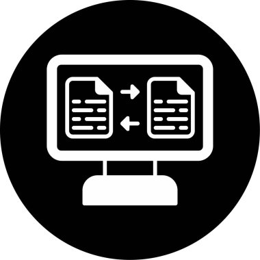 Dosya biçim simgesinin vektör illüstrasyonu