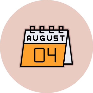 3 Ağustos takvim simgesi tasarımı