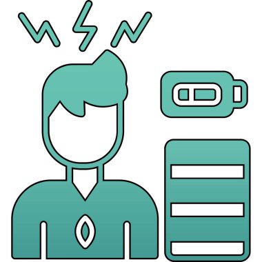 Kitap simgesi olan bir adam