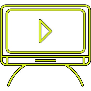 Televizyon ikonu. Basit resimleme