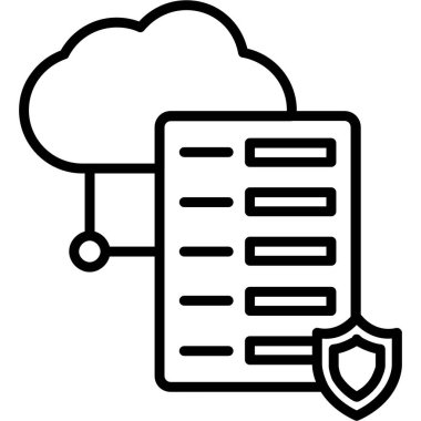 Anahat biçiminde bulut hesaplama veri simgesi