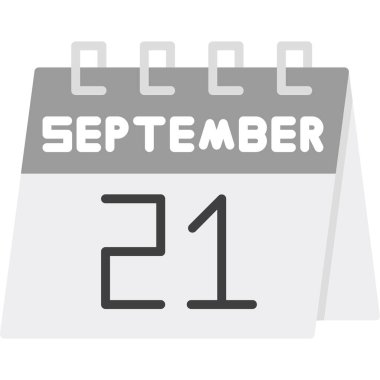 23 Eylül takvim simgesinin vektör illüstrasyonu