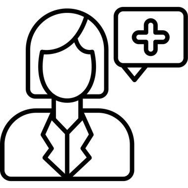 doktor hasta hastane simgesi