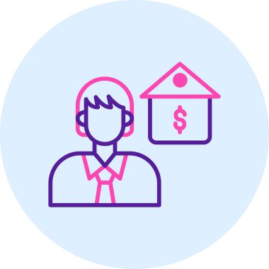 Banka binası. simge basit illüstrasyon