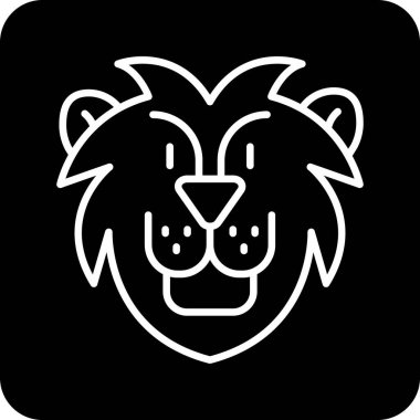 Aslan simgesi vektör illüstrasyonu