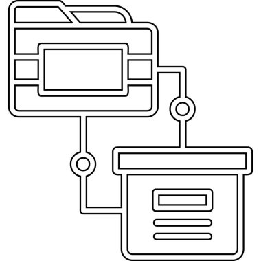 Bilgisayar dizini simgesi ana hat biçiminde