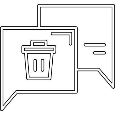 Konuşma baloncuklu çöp kutusu