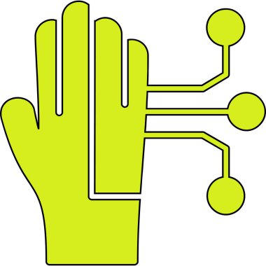 Siyah arkaplanı olan bir elin vektör çizimi