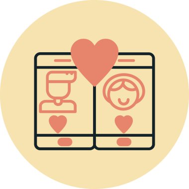 Kalp fincanı ve akıllı telefonu olan çift.