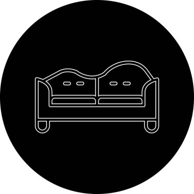 kanepe ikonu vektör illüstrasyonu