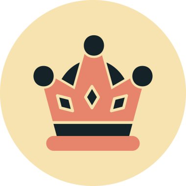 Taç. Web simgesi basit illüstrasyon