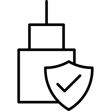 veri koruma simgesi vektör çizimi çizimi