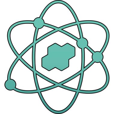atom simgesi, vektör illüstrasyonu