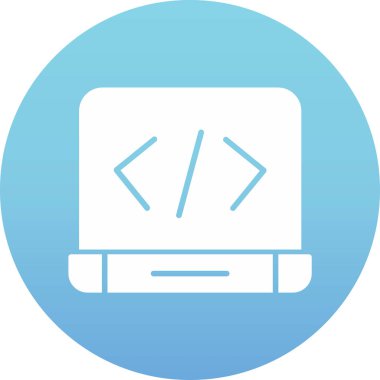 Kodlama. Web simgesi basit illüstrasyon