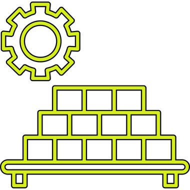 Modern b 'nin vektör illüstrasyonu fabrikanın ikonundan yoksun