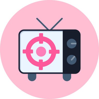 Televizyon. Web simgesi basit illüstrasyon