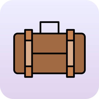 sırt çantası simgesi, vektör illüstrasyonu