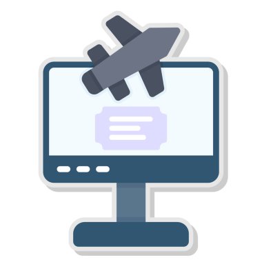 uçak ikonu vektör illüstrasyonu