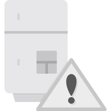 İzole edilmiş tek bir buzdolabı simgesinin vektör çizimi