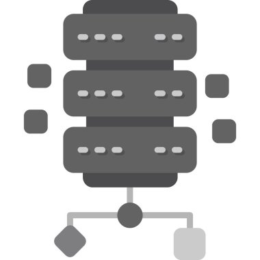 Sunucu. Web simgesi basit illüstrasyon