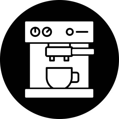kahve makinesi ikon vektör illüstrasyonu
