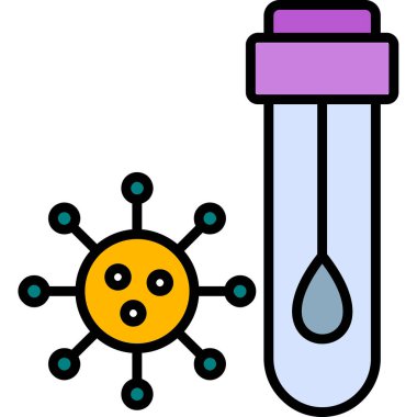 Kimya. Web simgesi basit illüstrasyon