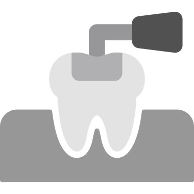 Dişçi dişi ve diş simgesi.