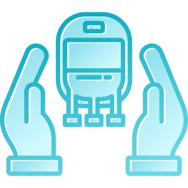 Basit vektör simgesi, telefonun illüstrasyonu