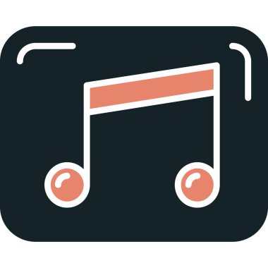 Doldurulmuş dış hat biçiminde ses müzik ses simgesi