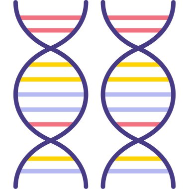 DNA web simgesi basit vektör illüstrasyonu