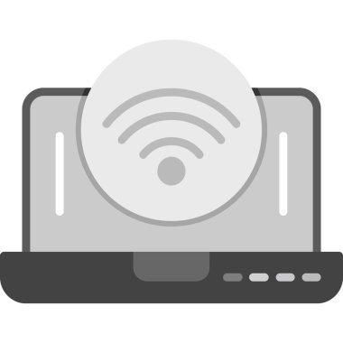 Kablosuz internet bağlantısı simgesi düz biçimli