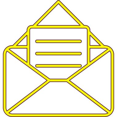 E- posta simgesinin vektör illüstrasyonu