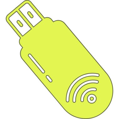 USB flaş ikonu. Web için usb flash vektör simgesinin özet çizimi