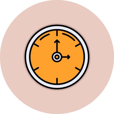 Saat simgesinin vektör illüstrasyonu