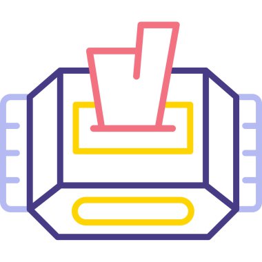 Oylama ikonu. Beyaz arkaplanda izole edilmiş oy oy oy vektörü simgesi düz renk