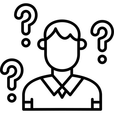 Soru işareti simgesi. Beyaz arkaplanda izole edilmiş web tasarımı için ana soru işareti vektör simgesi