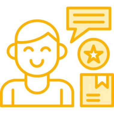 Müşteri derecelendirme renk çizgisi simgesi, müşteri geribildirimi, gözden geçirme, yıldız değerlendirmesi, beyaz arkaplan üzerinde müşteri vektör çizimi, dış hat biçimi