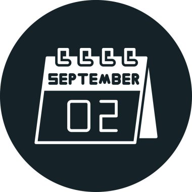 Takvim Eylül vektör illüstrasyonu