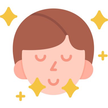 erkek yüzü simgesi, vektör illüstrasyonu