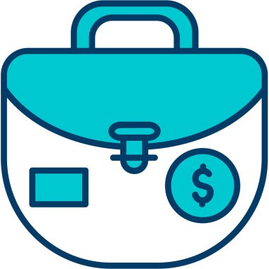 Çanta. Web simgesi basit illüstrasyon