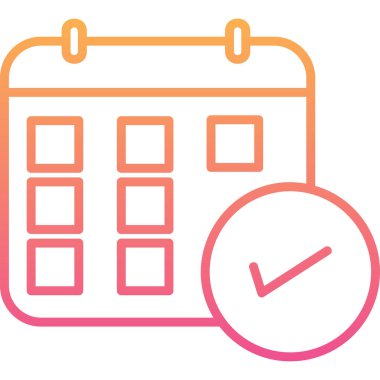 Takvim simgesi vektör illüstrasyonu