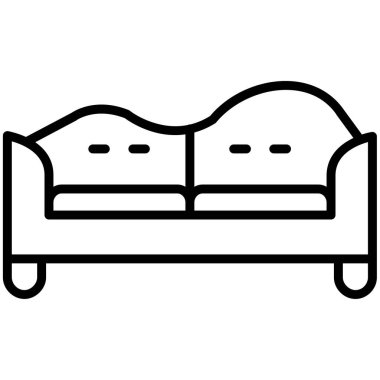 Kanepe ikonu, taslak tarzı.