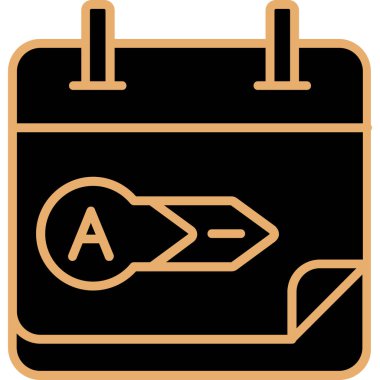 Takvim simgesi, vektör çizimi