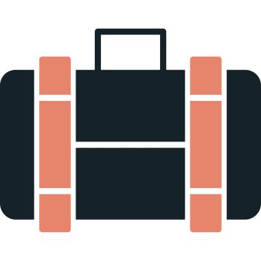 bavul ikonu vektör illüstrasyonu