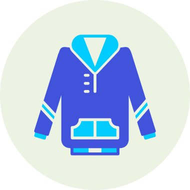 Beyaz arkaplandaki bir ceket simgesinin vektör çizimi