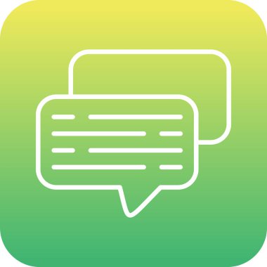 vektör ileti simgesi, basit ve modern illüstrasyon