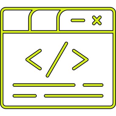 Taslak biçiminde kodlama simgesi kodlama