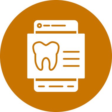 Diş simgesi vektör illüstrasyonu